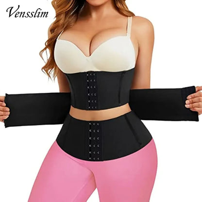 Vensslim XS-3XL Body Shaper Waist Trainer Belt Women Weight Loss Reduce Tummy Trimmer Corset Adjustable Workout Girdle Shapewear