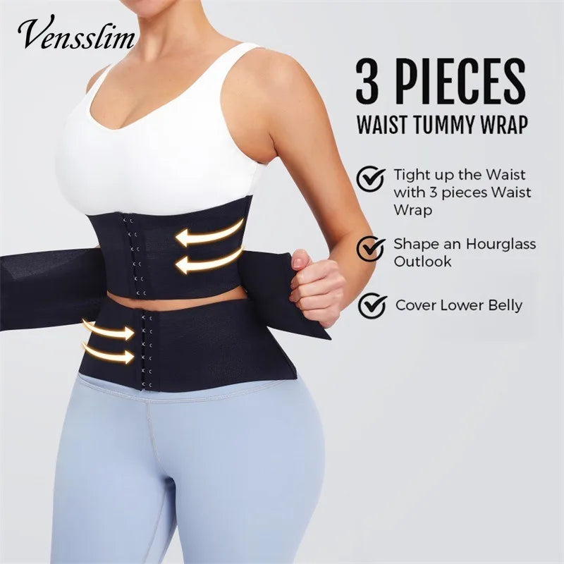 Vensslim XS-3XL Body Shaper Waist Trainer Belt Women Weight Loss Reduce Tummy Trimmer Corset Adjustable Workout Girdle Shapewear