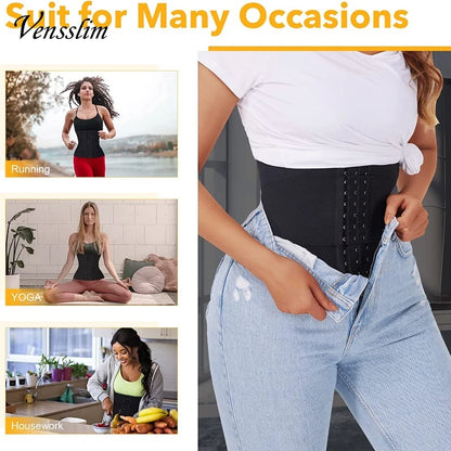 Vensslim XS-3XL Body Shaper Waist Trainer Belt Women Weight Loss Reduce Tummy Trimmer Corset Adjustable Workout Girdle Shapewear