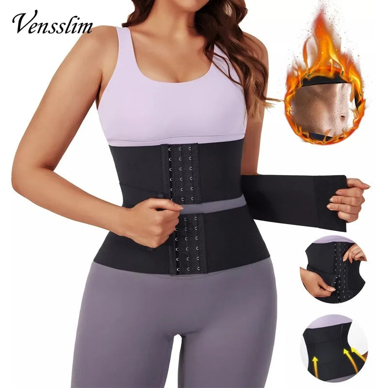 Vensslim XS-3XL Body Shaper Waist Trainer Belt Women Weight Loss Reduce Tummy Trimmer Corset Adjustable Workout Girdle Shapewear